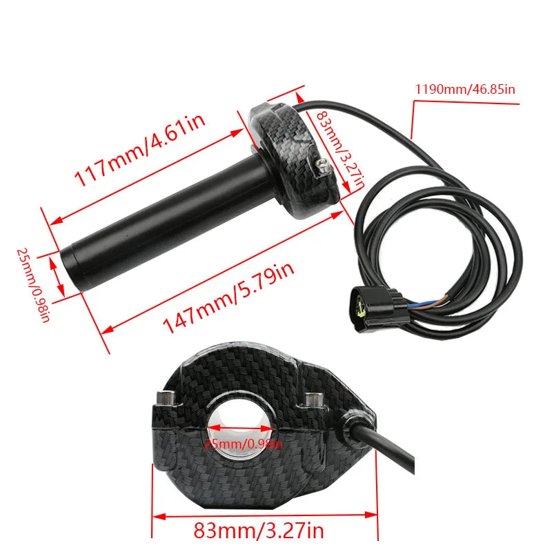 Sur-Ron Light Bee S/X Carbon Fiber Throttle Grip Handlebar Twist Grip