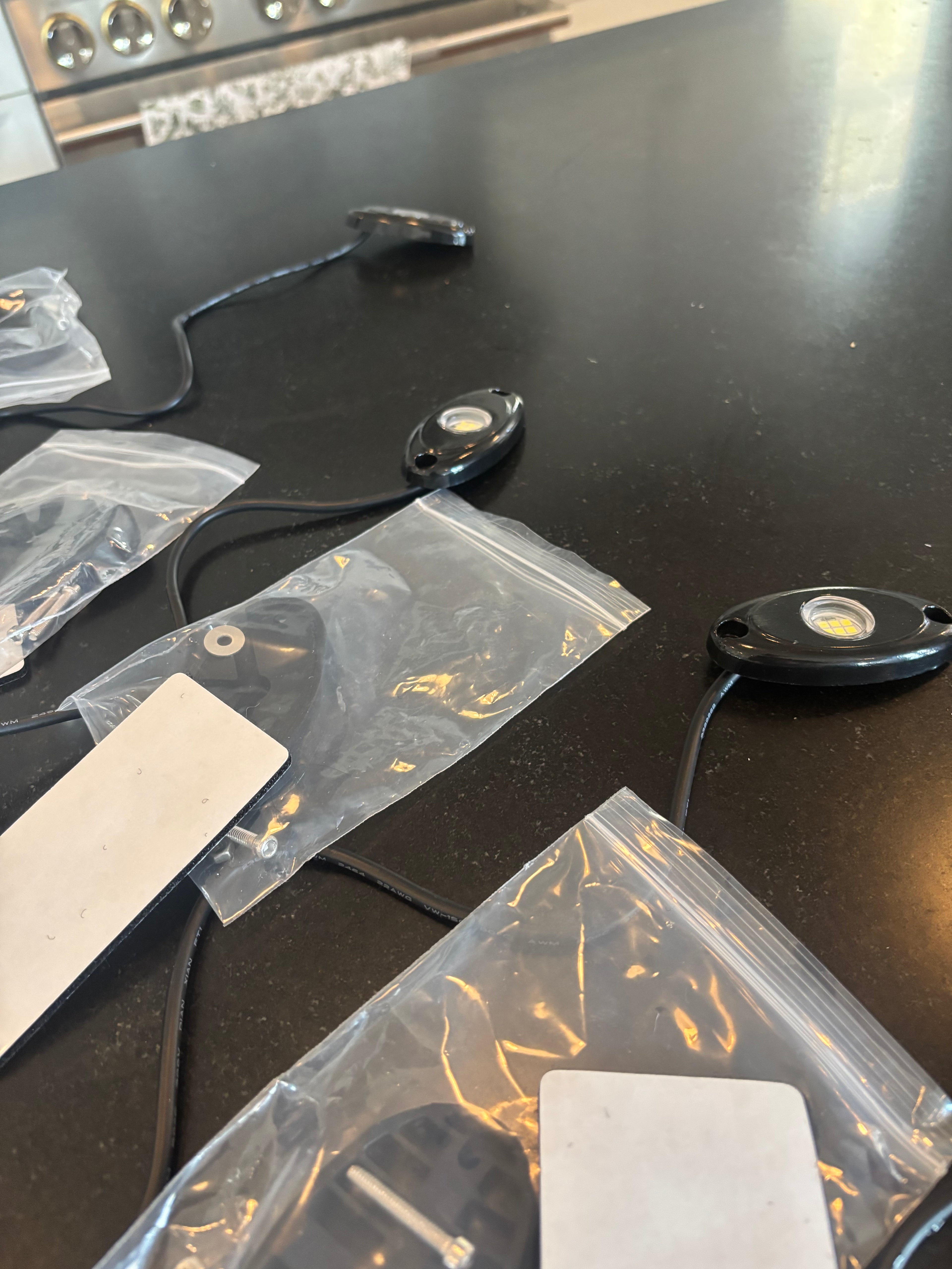 Battery powered rock lights