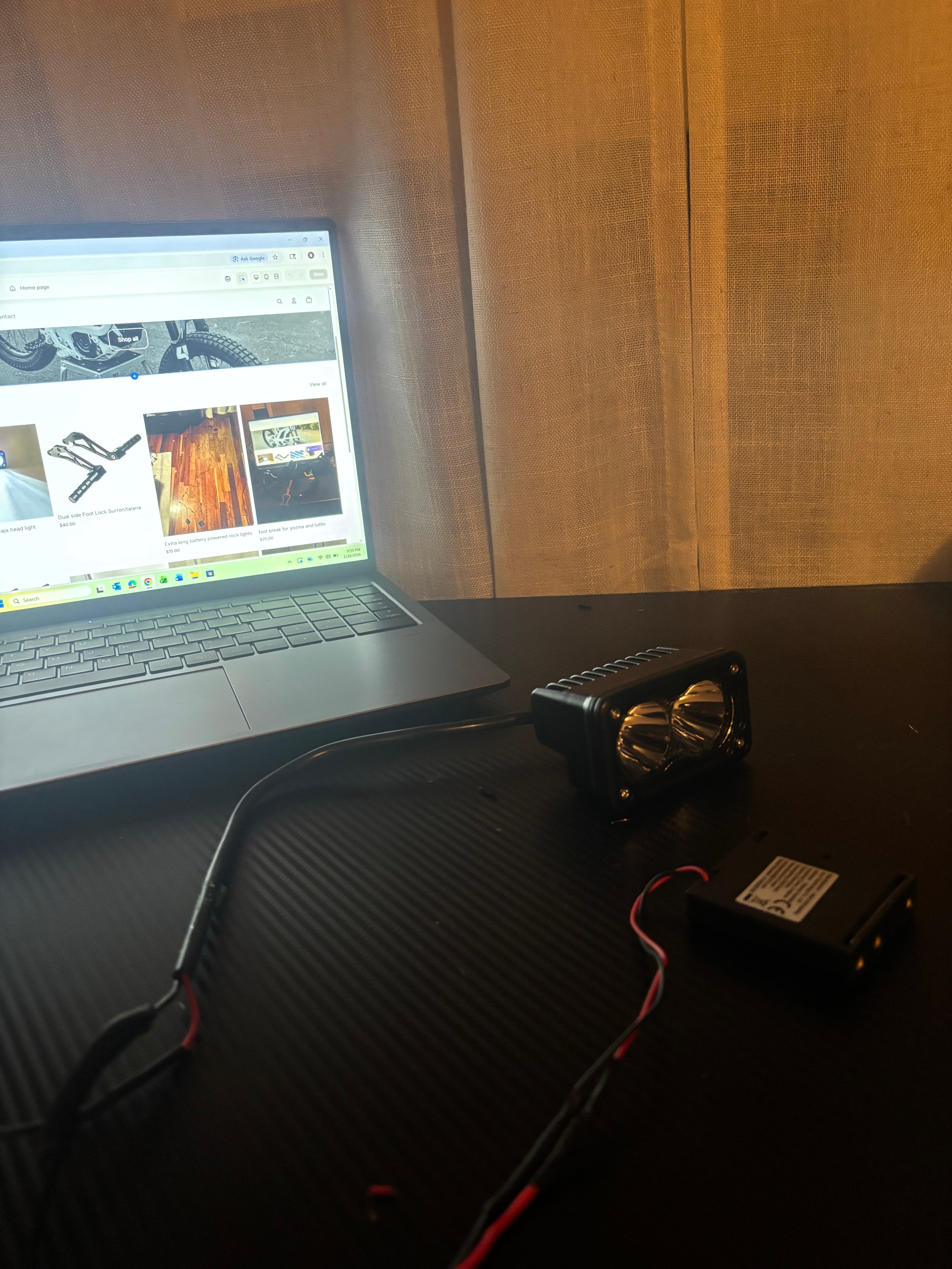 Battery powered baja head light