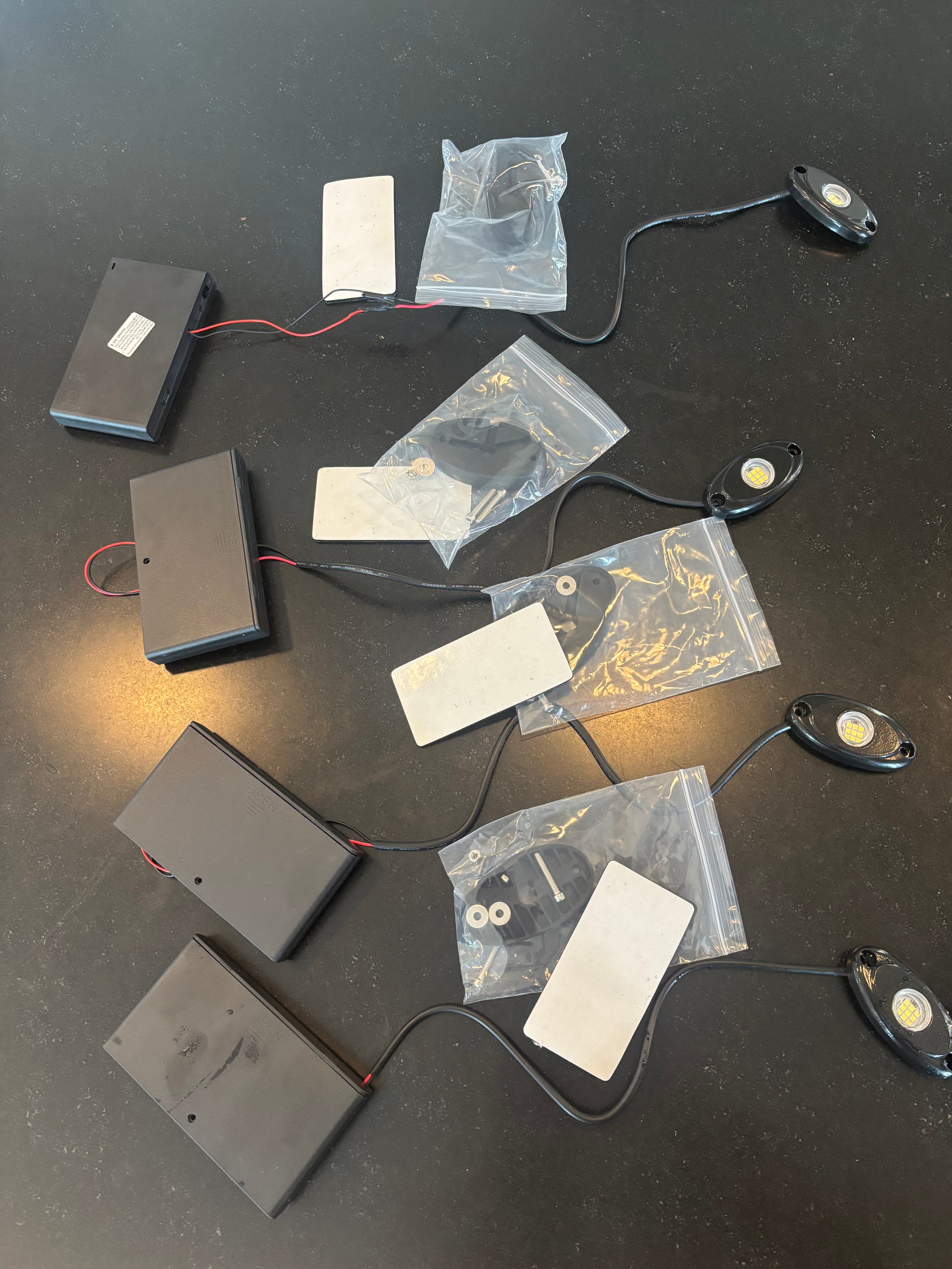 Battery powered rock lights