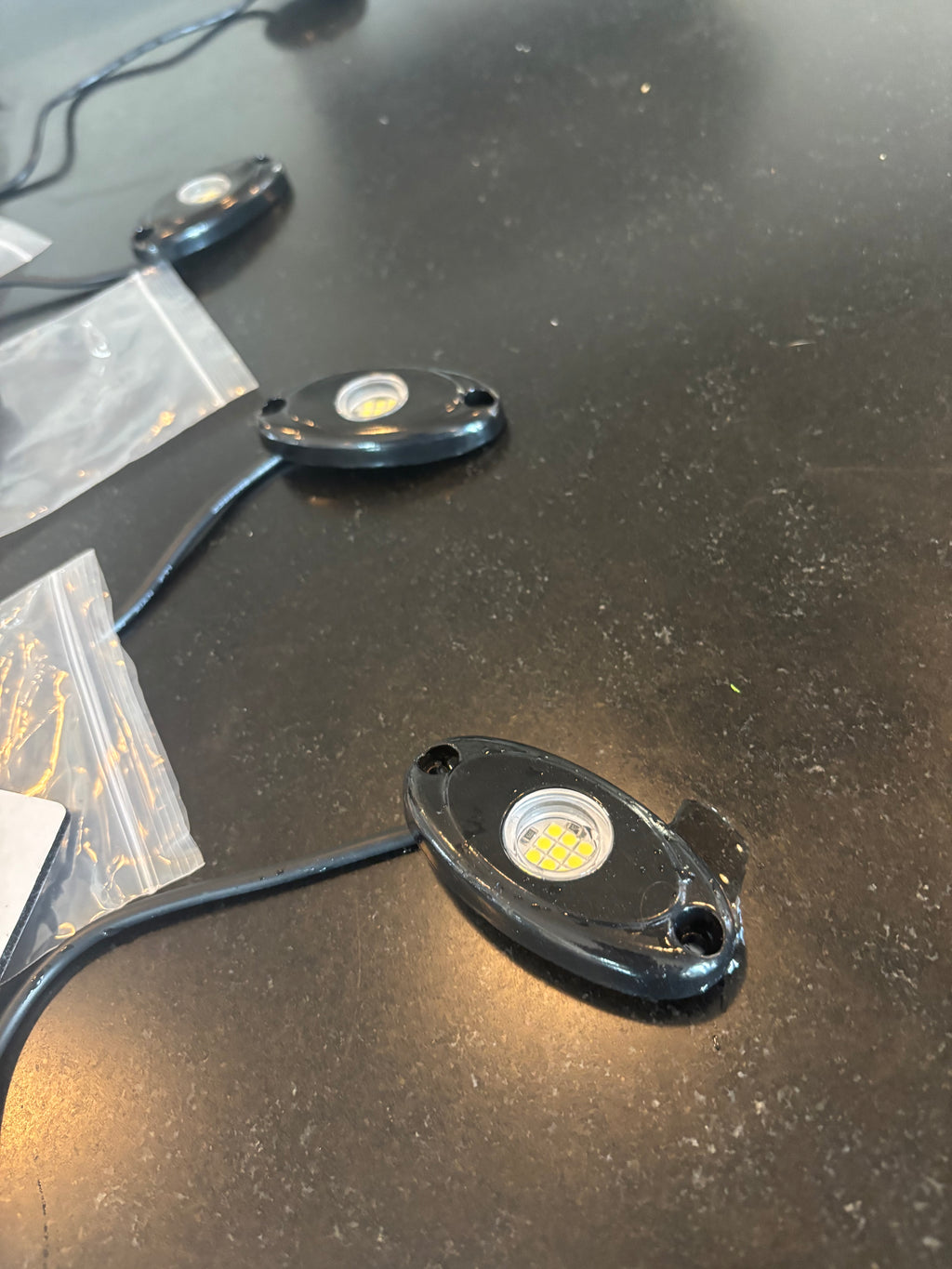 Battery powered rock lights